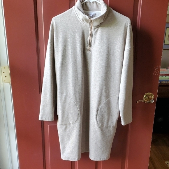 Tribal Jeans Tan Long Sleeve Dress with Relaxed Fit - Picture 1 of 9
